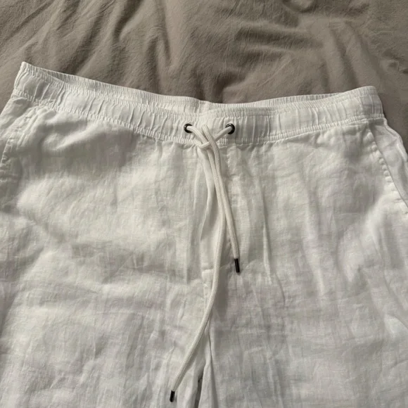 James Perse White Linen Pants Size 3 NWOT